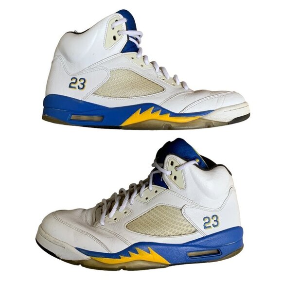 Rare 2013 Air Jordan 5 Retro Laney Lakers Size 12 - Picture 1 of 16